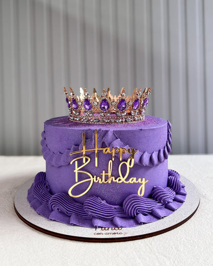 BIRTHDAY QUEEN CAKE MORADA - Corona