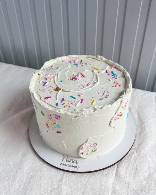 FUNFETTI CAKE - Minimalist White