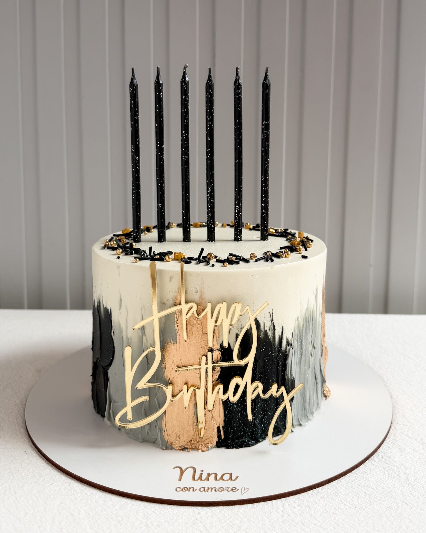 BLACK & GOLD CAKE- Pinceladas
