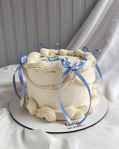 VINTAGE CAKE BLANCO - Lazos Azules