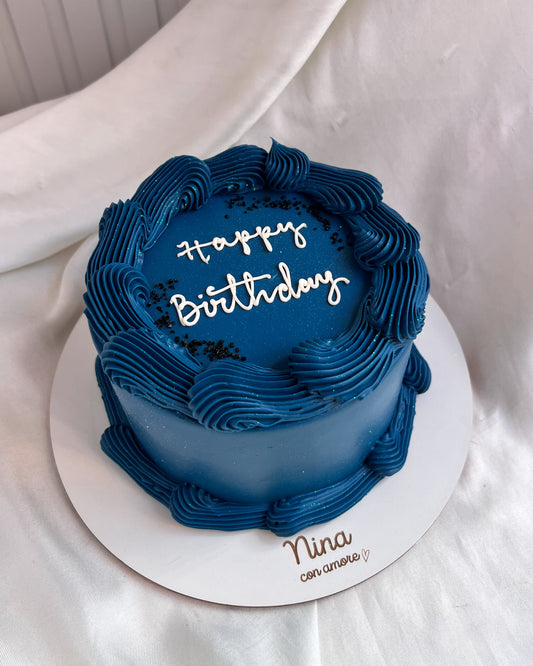 VINTAGE GLITTER CAKE AZUL