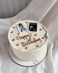 MEMORY CAKE - Polaroids + Corazoncitos Dorados