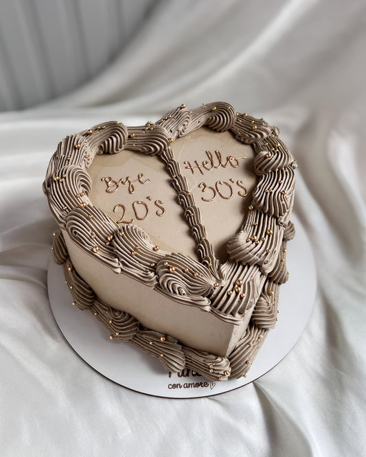 HEART CAKE BEIGE- Bye 20´s Hello 30´s
