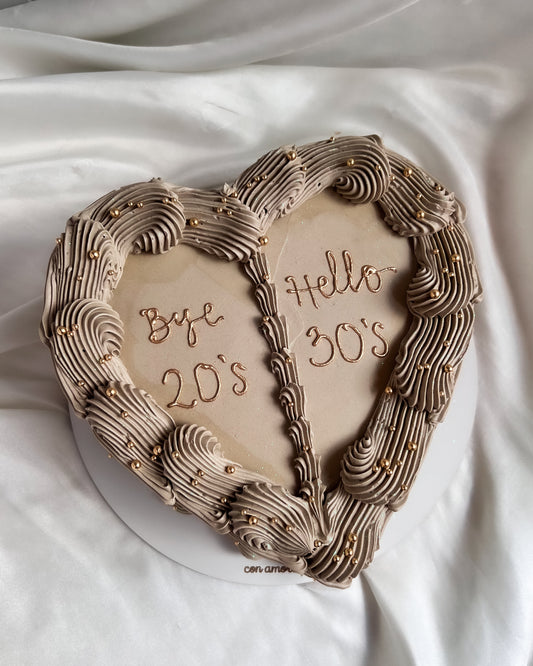 HEART CAKE BEIGE- Bye 20´s Hello 30´s