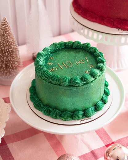 GREEN CHRISTMAS GLITTER CAKE