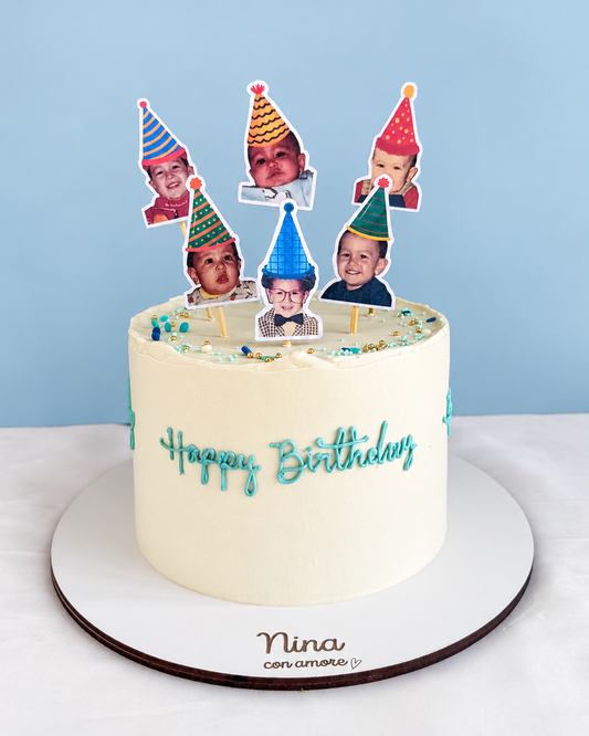MEMORY CAKE Fotos con Gorrito - Happy Birthday
