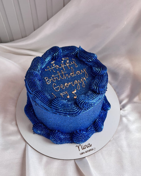 FULL GLITTER CAKE AZUL