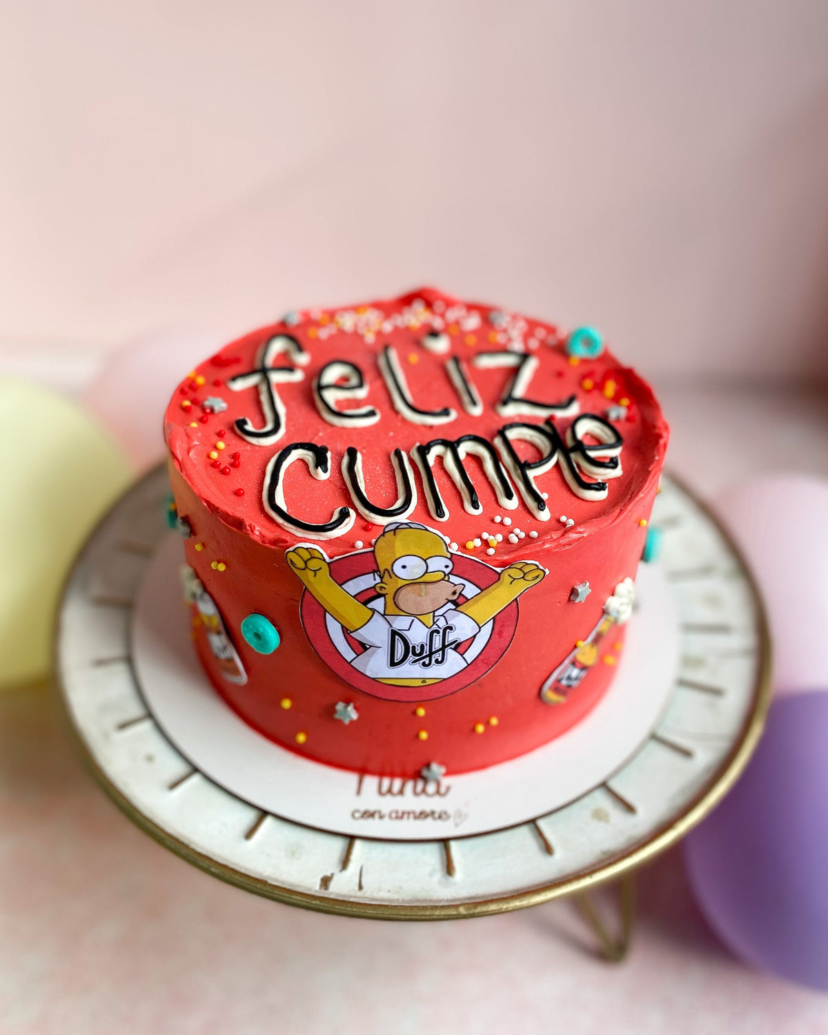 HOMERO SIMPSON CAKE - Duff Roja