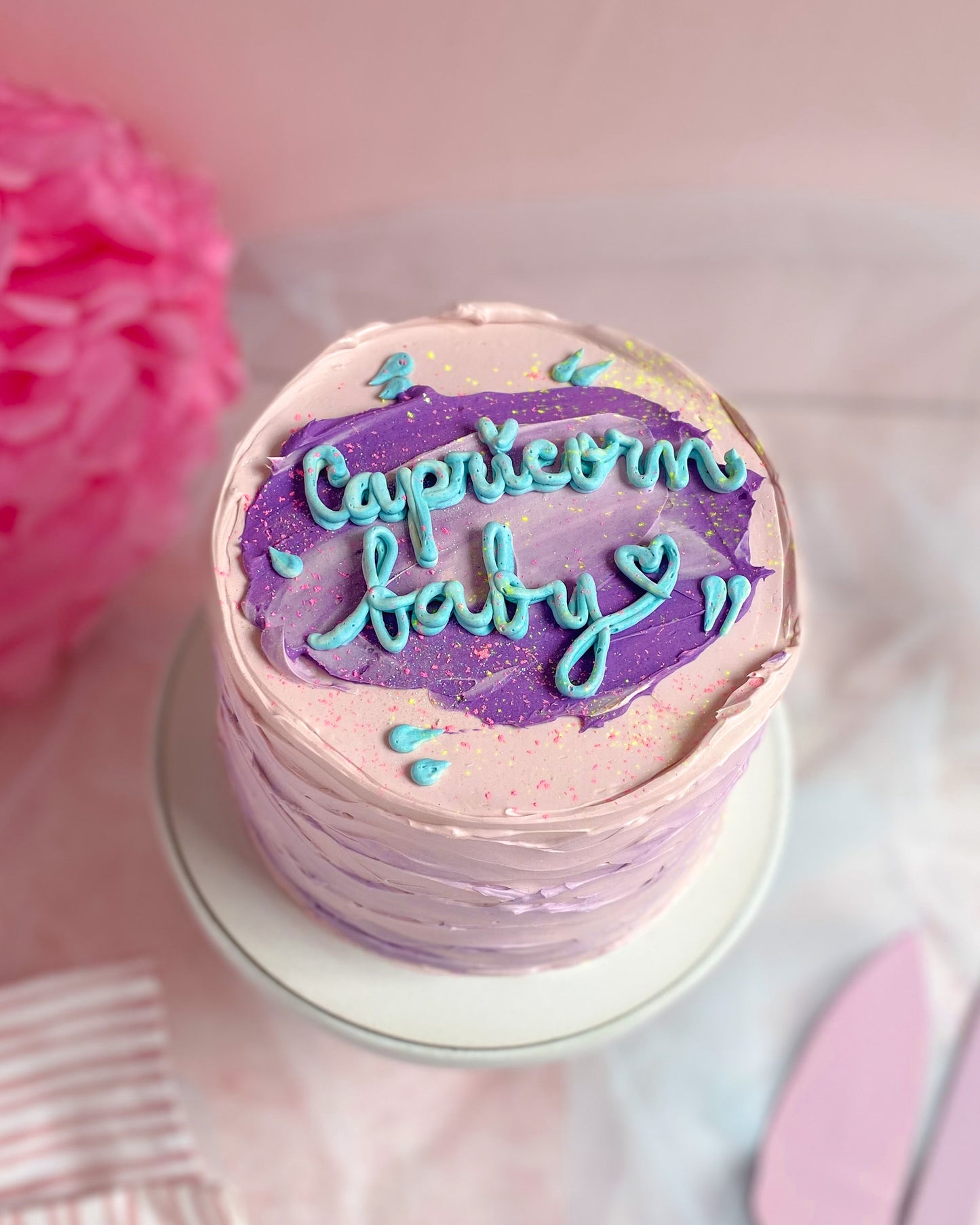 CAKE SIGNO ZODIACO - Rosado y Morado