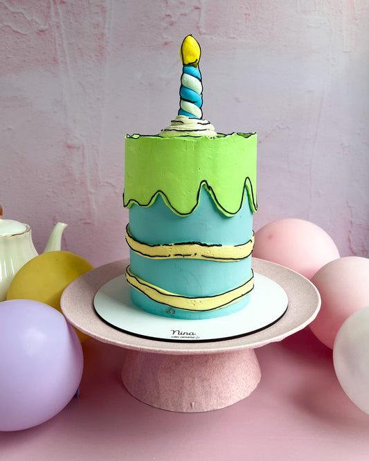 CARTOON CAKE - Azul y Verde